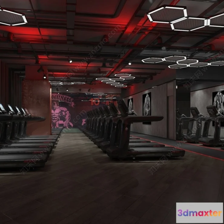 1362827 - GYM - 3D Interior Scene - 3D Models - 009 3D Max