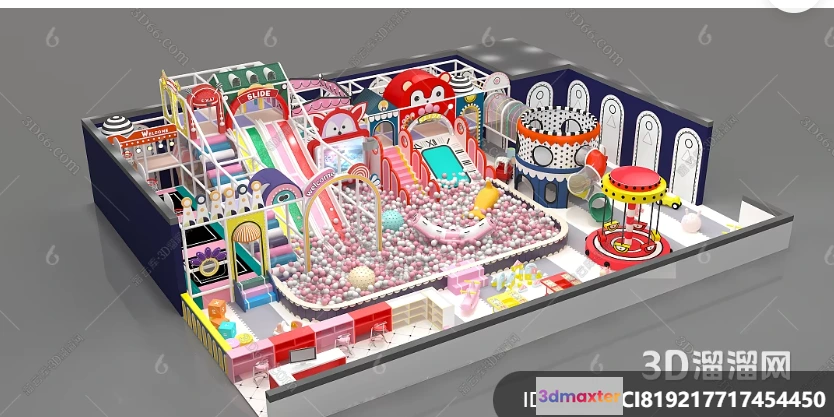 1362921 - Amusement Park for Kid - 3D Model - 060 3D Max