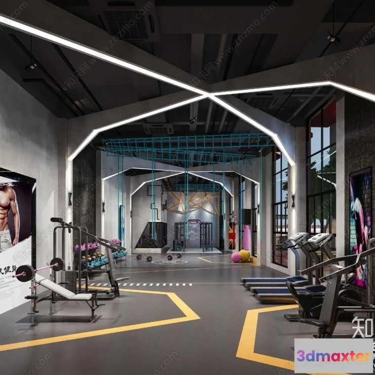 1363035 - GYM - 3D Interior Scene - 3D Models - 012 3D Max