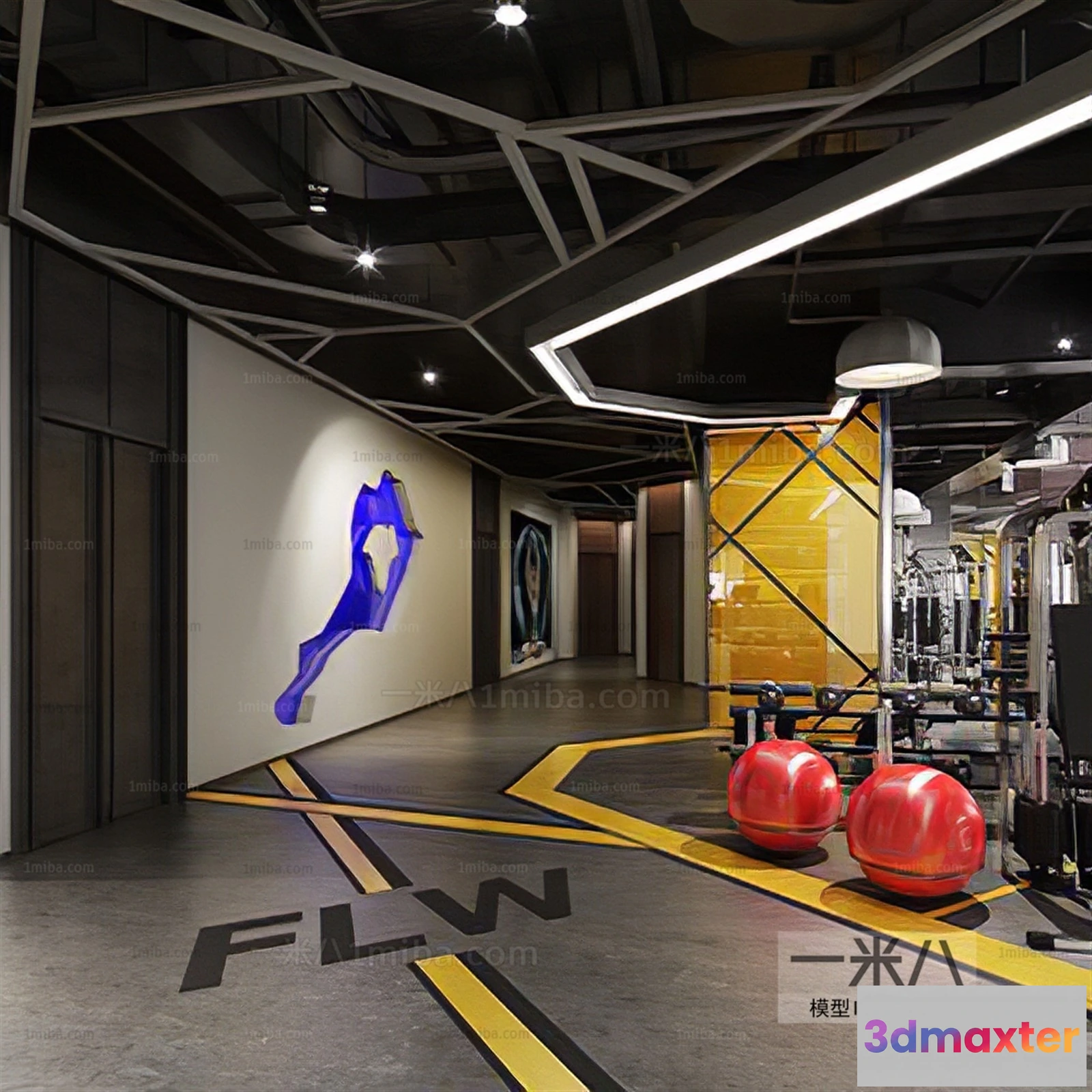 1363184 - GYM - 3D Interior Scene - 3D Models - 014 3D Max
