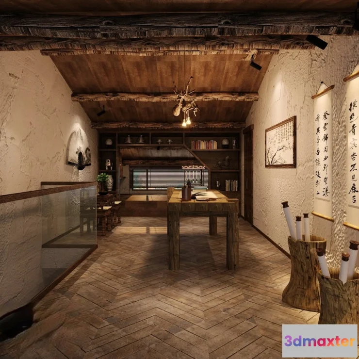 1363202 - Homestay 3D Interior Scene - 3D Models - 014 3D Max
