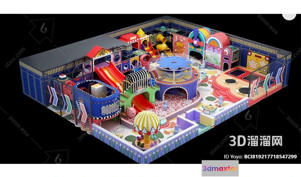 1363407 - Amusement Park for Kid - 3D Model - 067 3D Max
