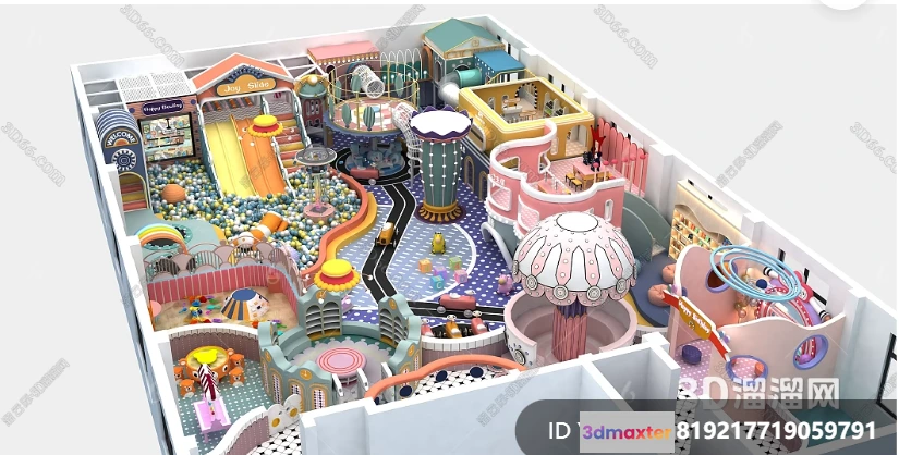 1363822 - Amusement Park for Kid - 3D Model - 073 3D Max