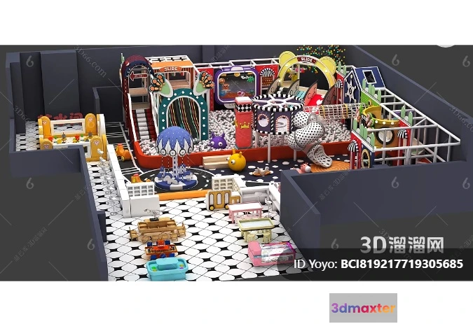 1363886 - Amusement Park for Kid - 3D Model - 074 3D Max