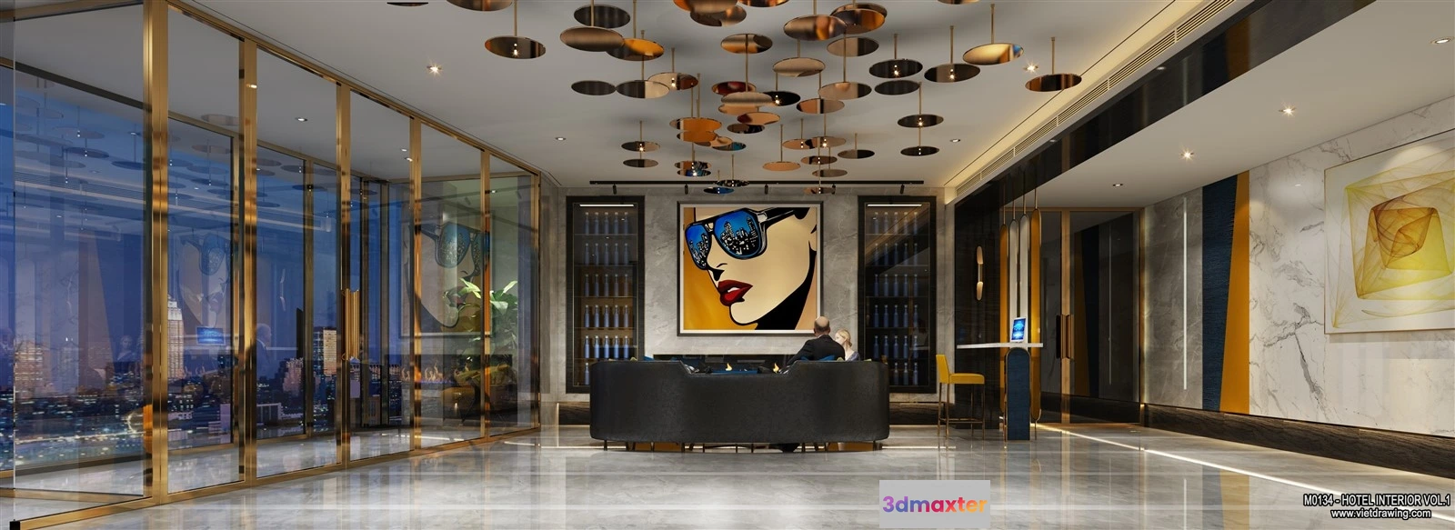 1364296 - Hotel - Lobby - 3D Interior Scene - 3D Models - 516 3D Max