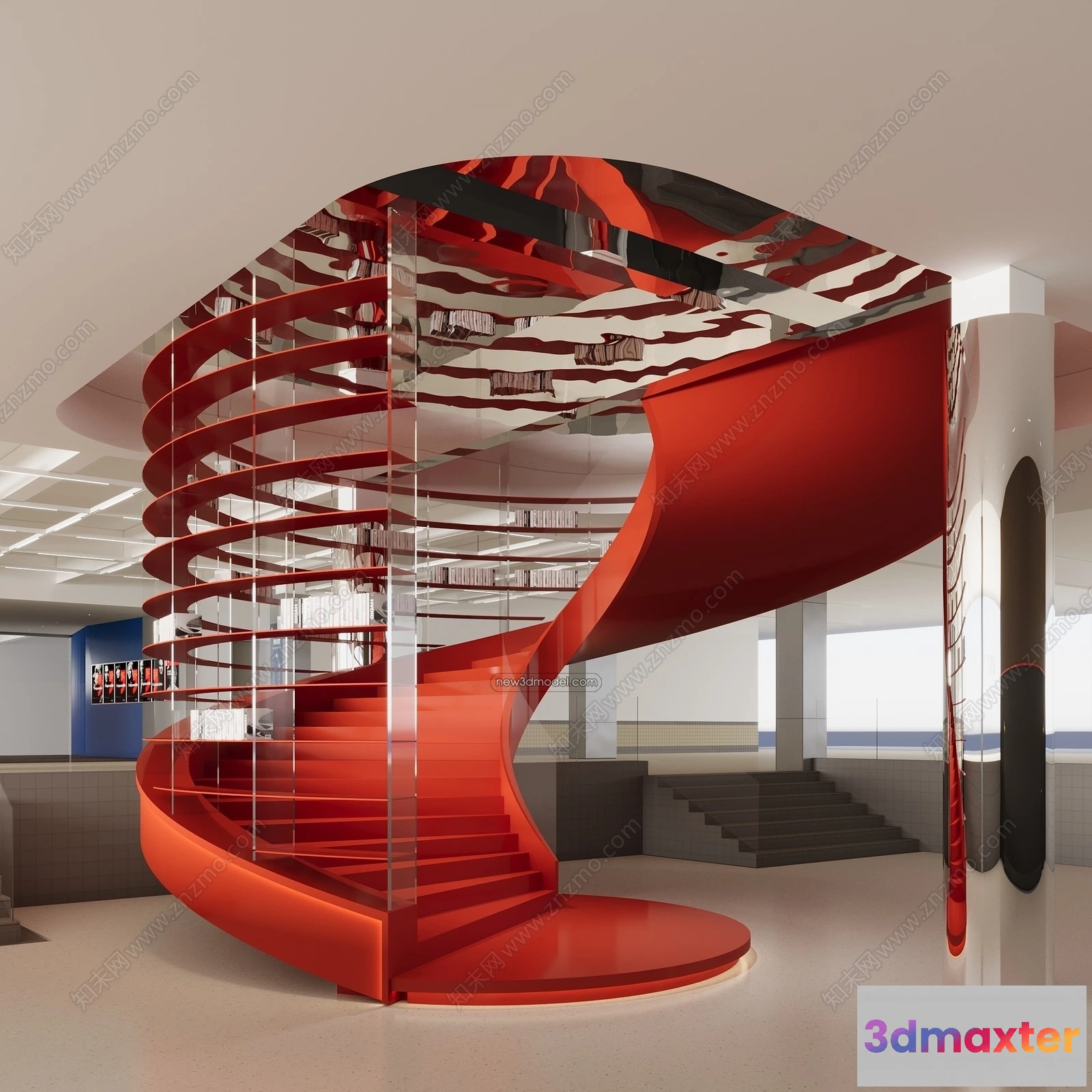 1364541 - Staircase Decoration - 3D Interior Scene - 3D Models - 009 3D Max