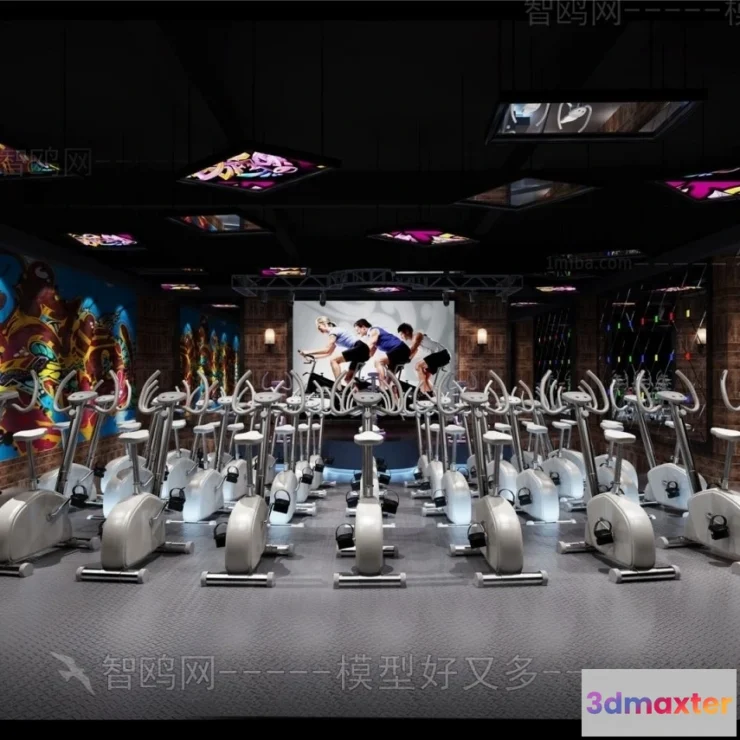 1364760 - GYM - 3D Interior Scene - 3D Models - 037 3D Max