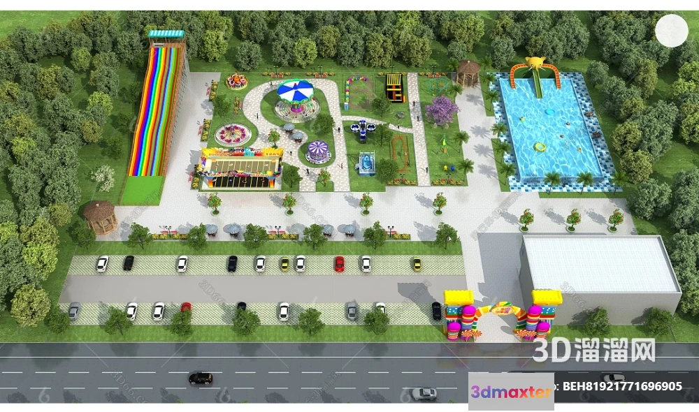 1364978 - Amusement Park for Kid - 3D Model - 090 3D Max