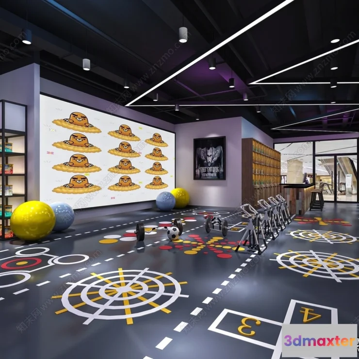 1365108 - GYM - 3D Interior Scene - 3D Models - 042 3D Max