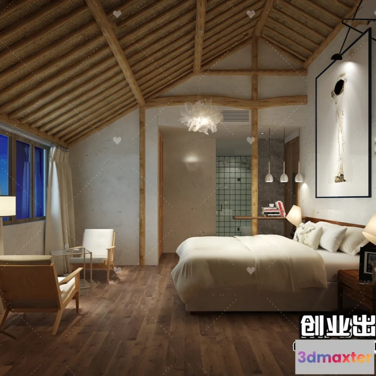 1365144 - Homestay 3D Interior Scene - 3D Models - 042 3D Max