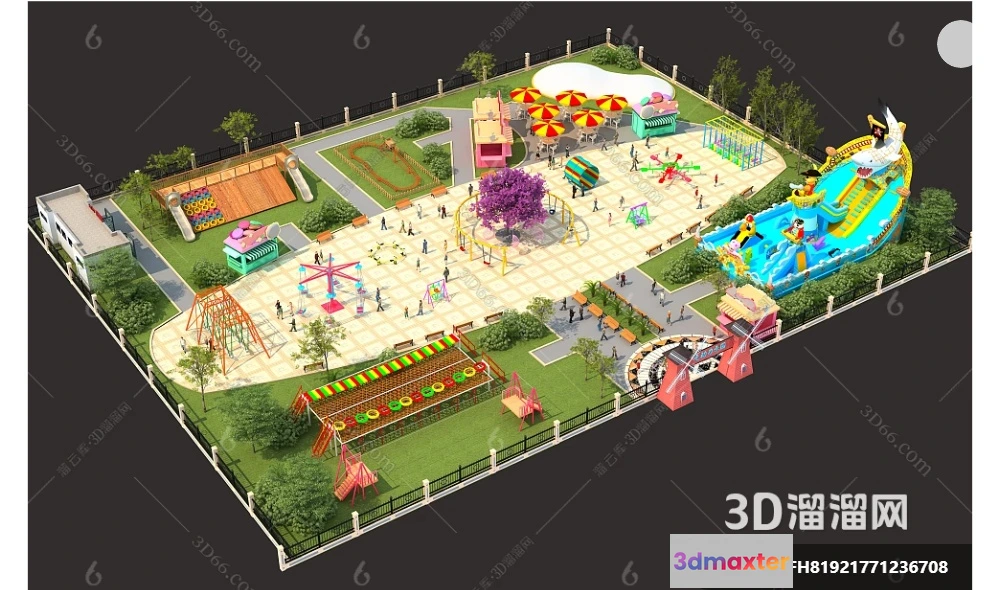 1365302 - Amusement Park for Kid - 3D Model - 095 3D Max