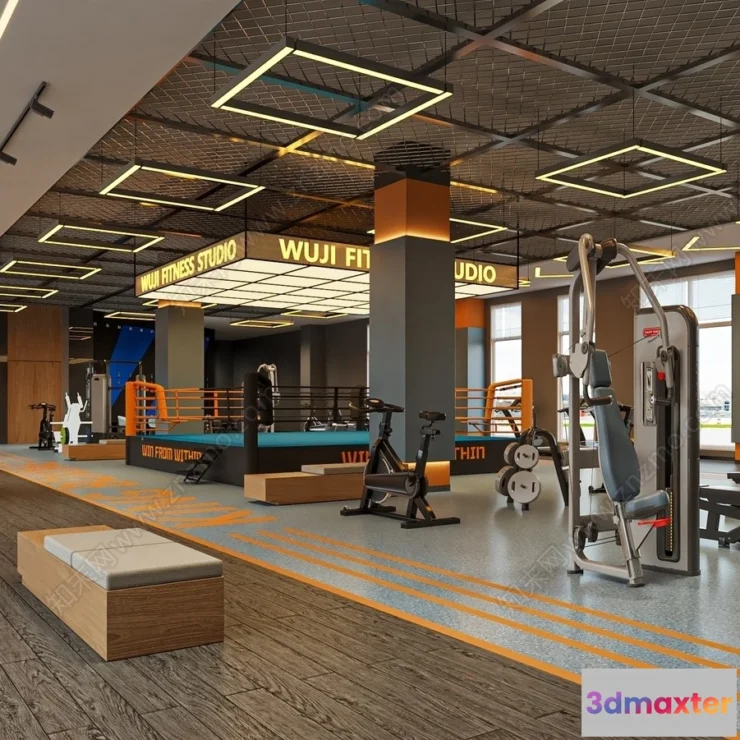 1365384 - GYM - 3D Interior Scene - 3D Models - 046 3D Max