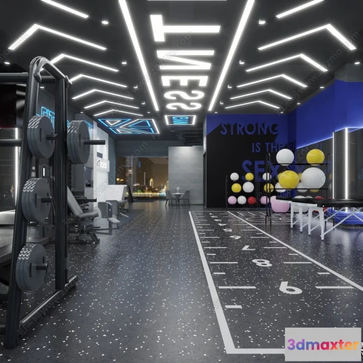 1365452 - GYM - 3D Interior Scene - 3D Models - 047 3D Max