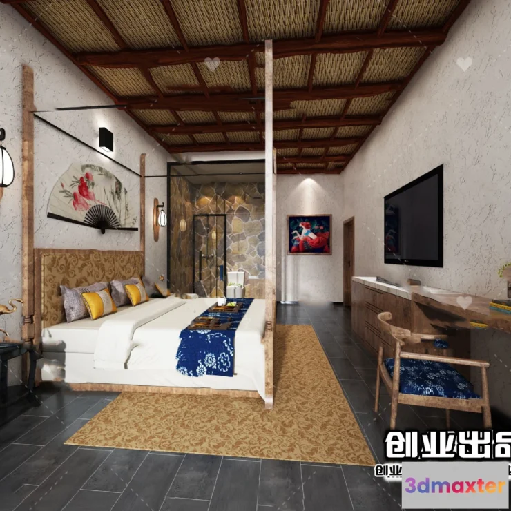 1365610 - Homestay 3D Interior Scene - 3D Models - 049 3D Max