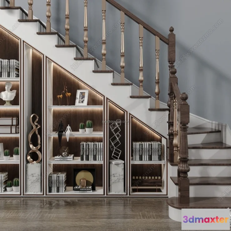 1365940 - Staircase Decoration - 3D Interior Scene - 3D Models - 030 3D Max