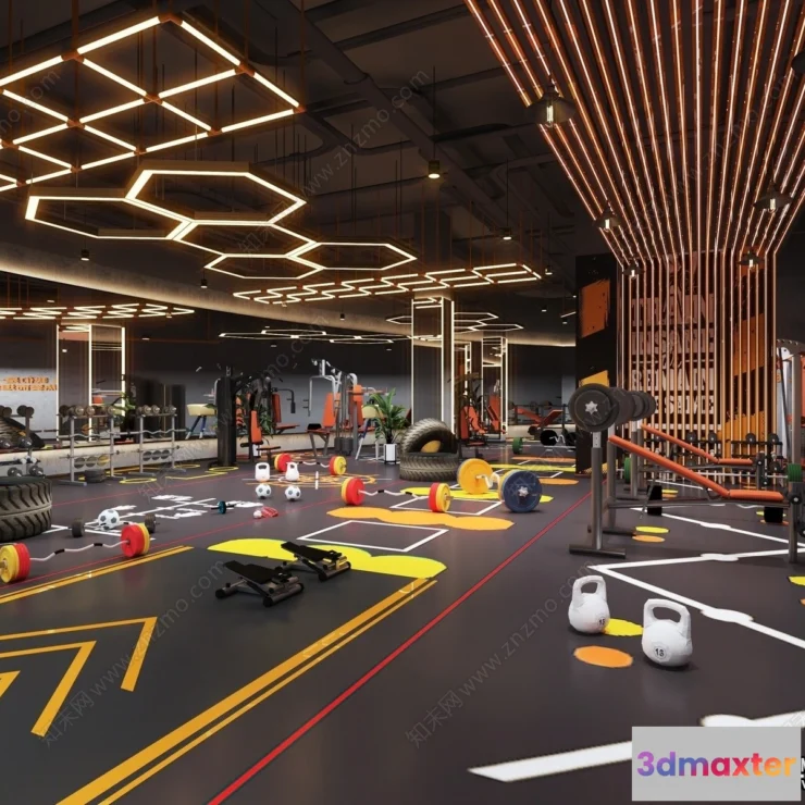 1365945 - GYM - 3D Interior Scene - 3D Models - 054 3D Max