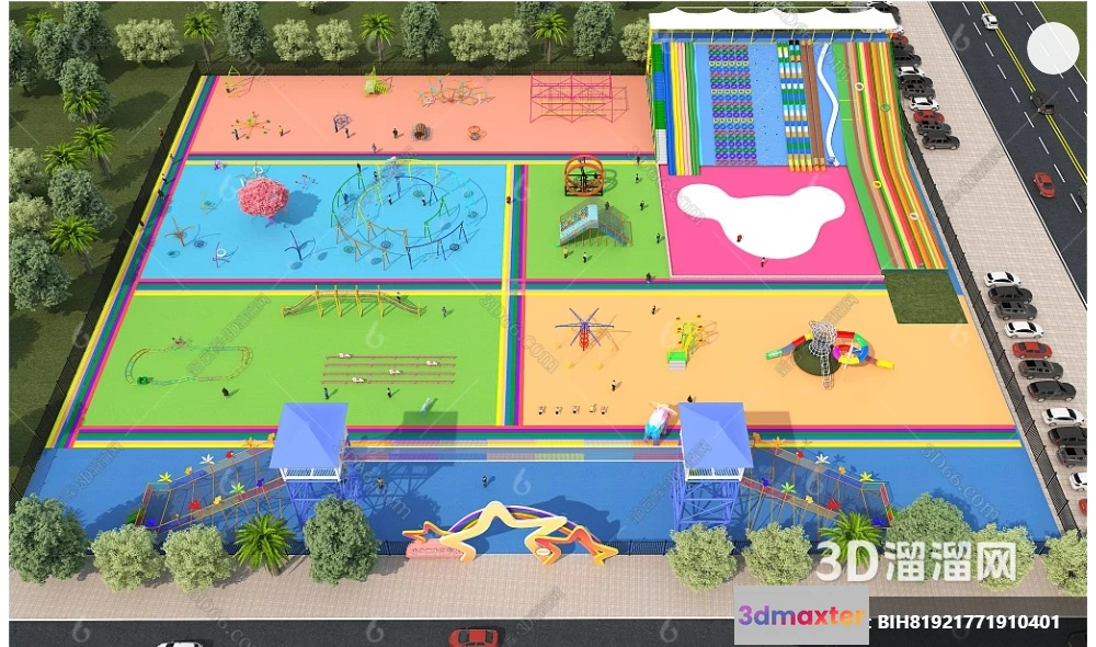 1366001 - Amusement Park for Kid - 3D Model - 105 3D Max