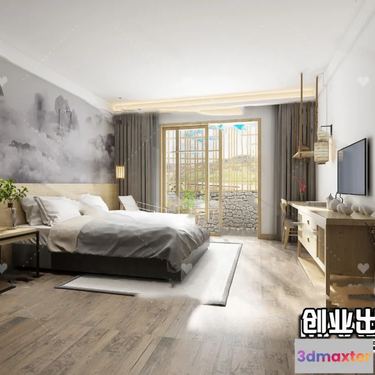 1366066 - Homestay 3D Interior Scene - 3D Models - 056 3D Max