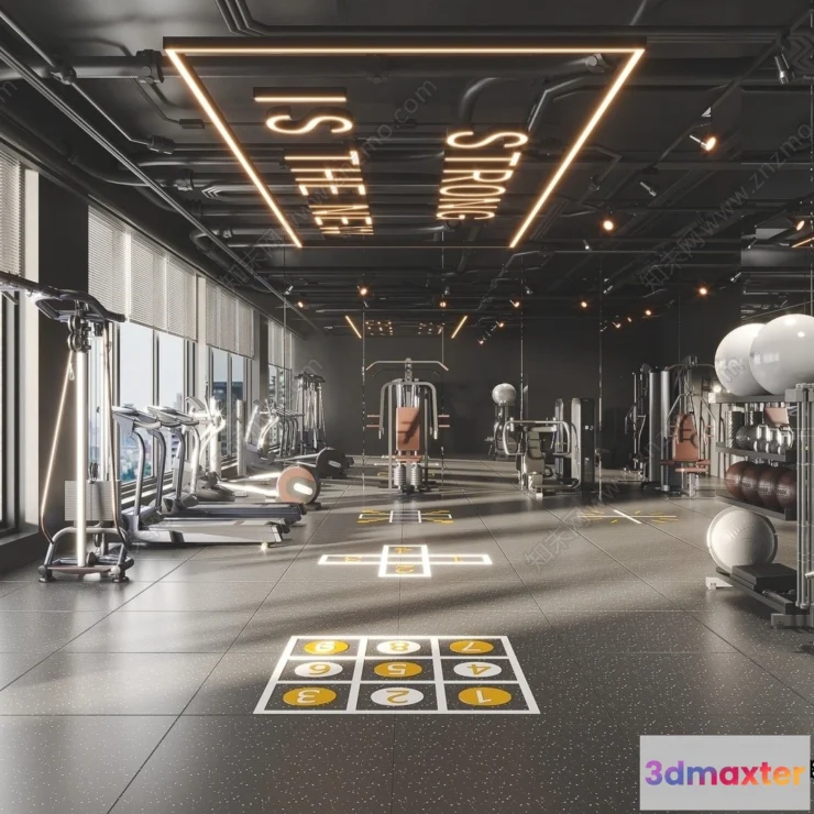 1366088 - GYM - 3D Interior Scene - 3D Models - 056 3D Max