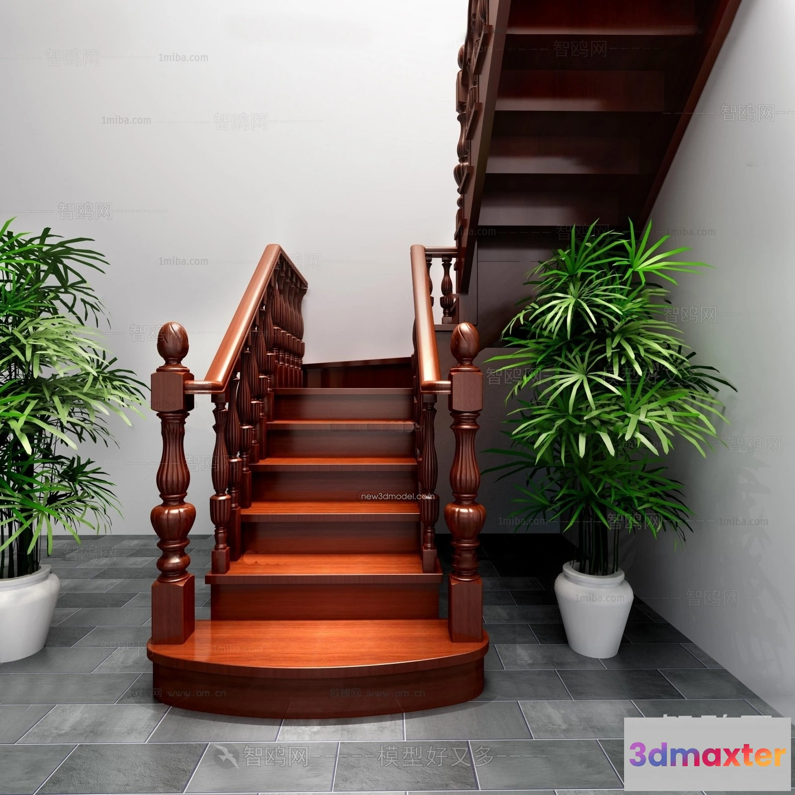 1366330 - Staircase Decoration - 3D Interior Scene - 3D Models - 036 3D Max