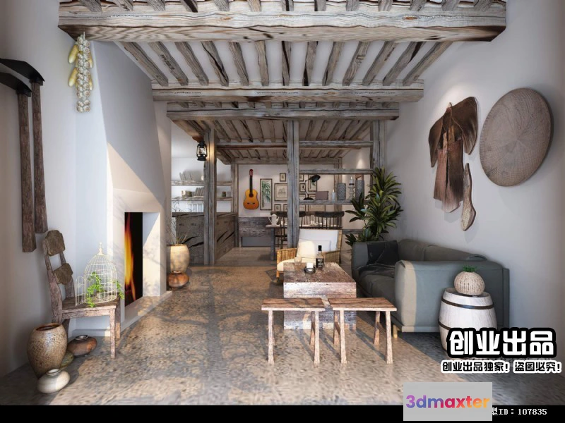 1366414 - Homestay 3D Interior Scene - 3D Models - 061 3D Max