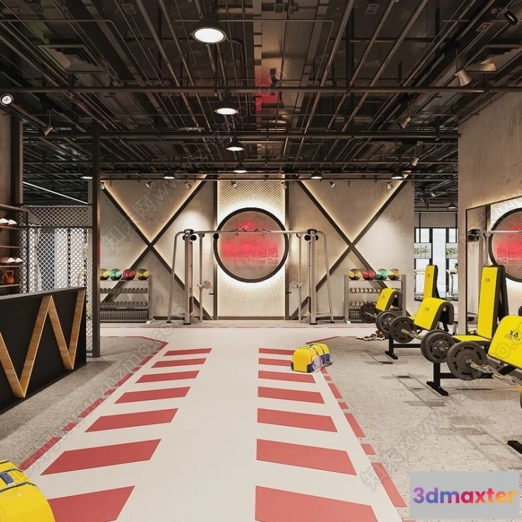 1366827 - GYM - 3D Interior Scene - 3D Models - 067 3D Max