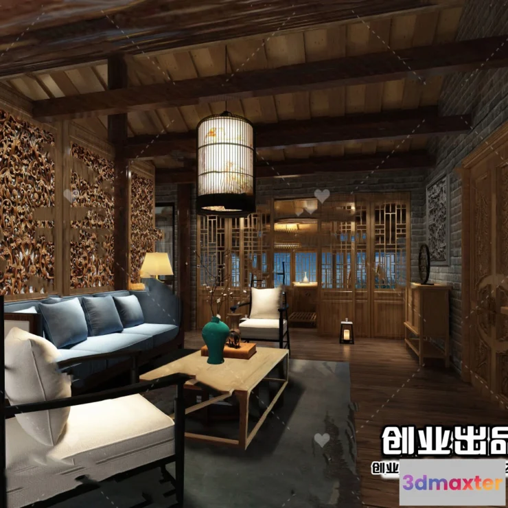 1366946 - Homestay 3D Interior Scene - 3D Models - 069 3D Max