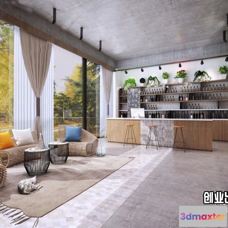 1367012 - Homestay 3D Interior Scene - 3D Models - 070 3D Max