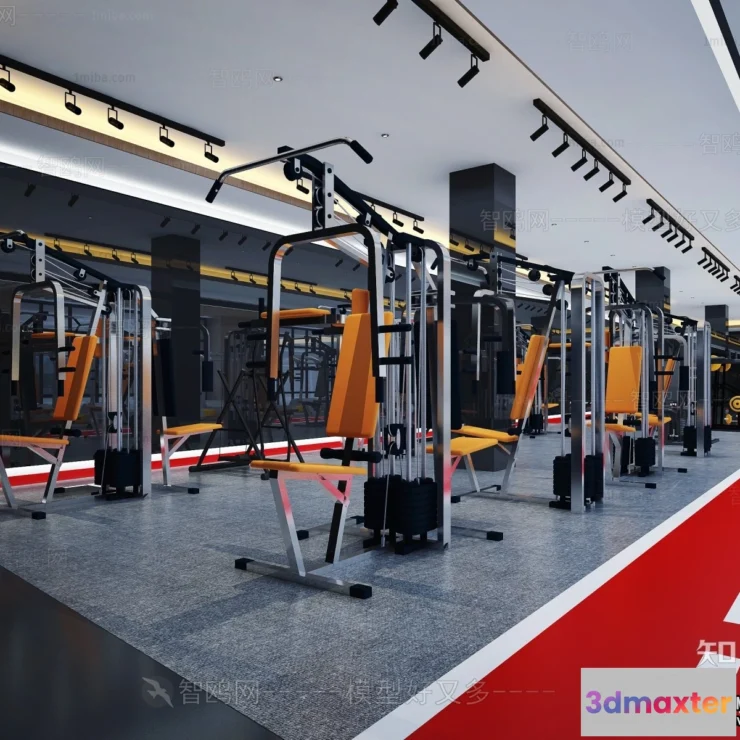 1367583 - GYM - 3D Interior Scene - 3D Models - 078 3D Max