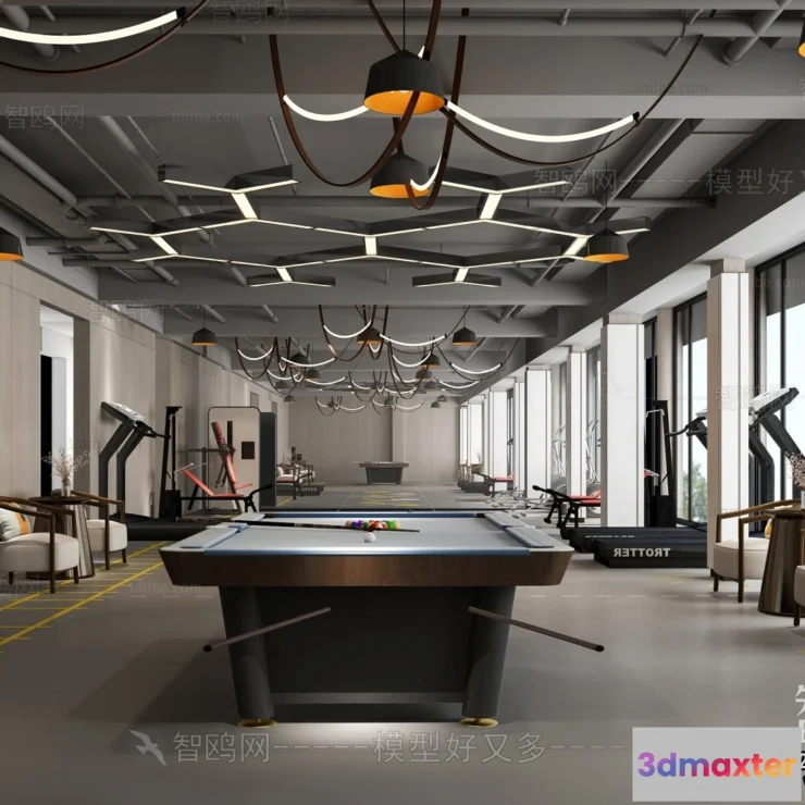 1367784 - GYM - 3D Interior Scene - 3D Models - 081 3D Max