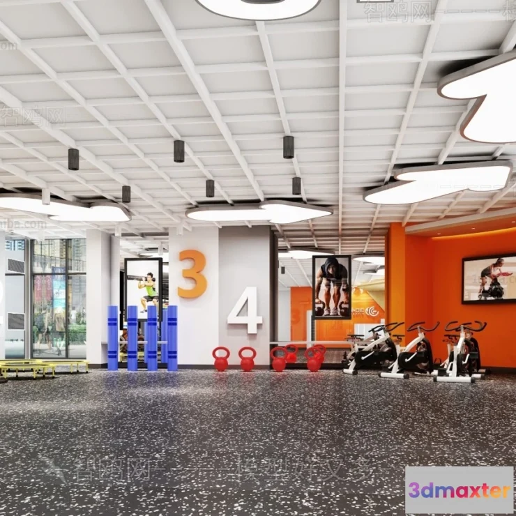 1367851 - GYM - 3D Interior Scene - 3D Models - 082 3D Max