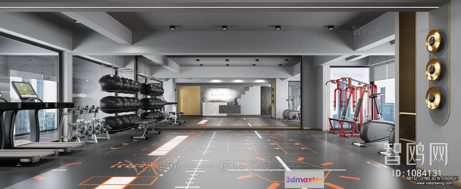 1367920 - GYM - 3D Interior Scene - 3D Models - 083 3D Max