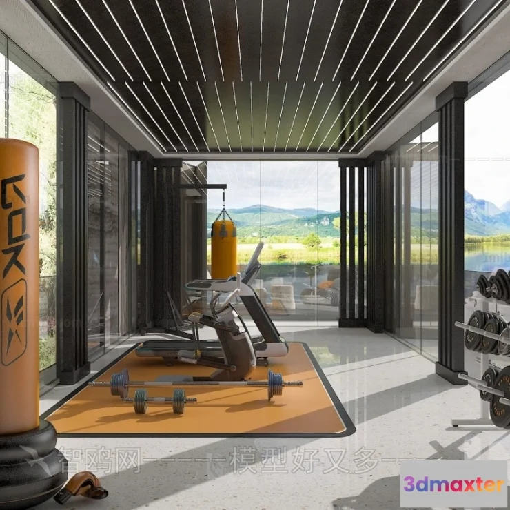 1367985 - GYM - 3D Interior Scene - 3D Models - 084 3D Max