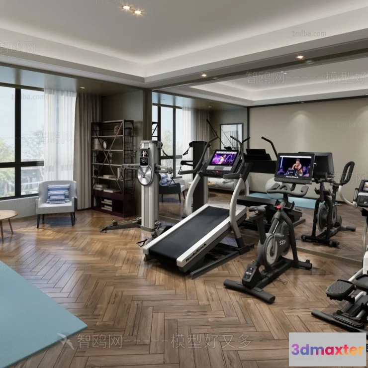 1368057 - GYM - 3D Interior Scene - 3D Models - 085 3D Max