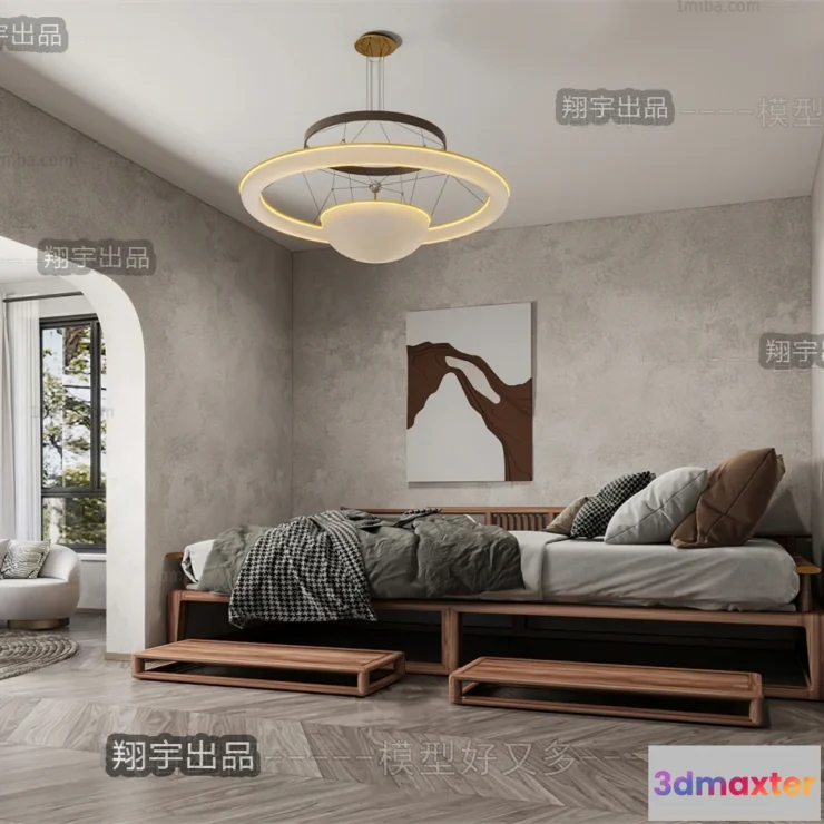 1368132 - Homestay 3D Interior Scene - 3D Models - 087 3D Max
