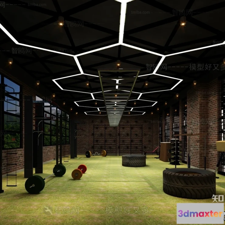 1368184 - GYM - 3D Interior Scene - 3D Models - 087 3D Max
