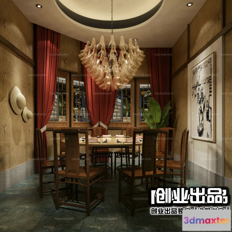 1368460 - Homestay 3D Interior Scene - 3D Models - 092 3D Max