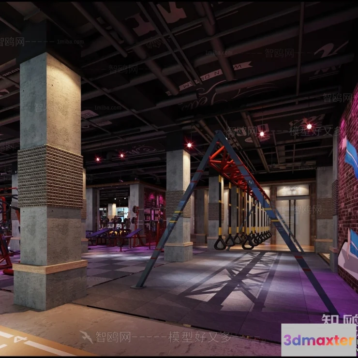 1368530 - GYM - 3D Interior Scene - 3D Models - 092 3D Max