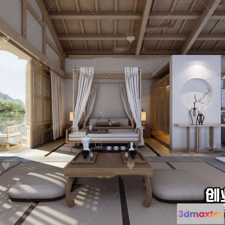 1368757 - Homestay 3D Interior Scene - 3D Models - 096 3D Max