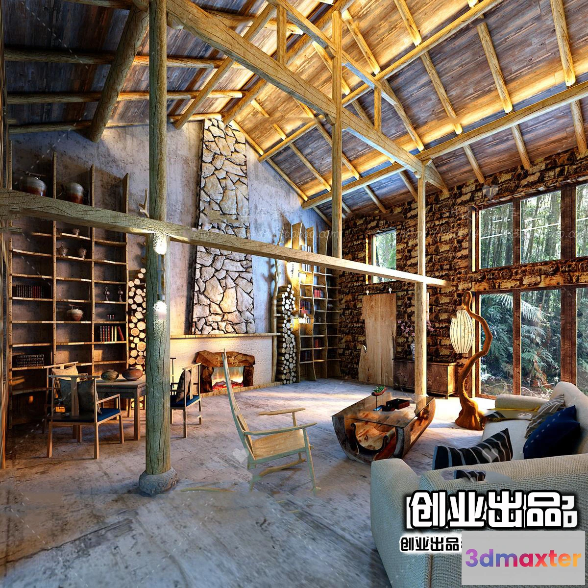 1368835 - Homestay 3D Interior Scene - 3D Models - 097 3D Max