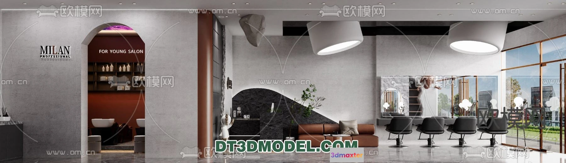 1368872 - Hair Salon - 3D Interior Scene - 011 3D Max