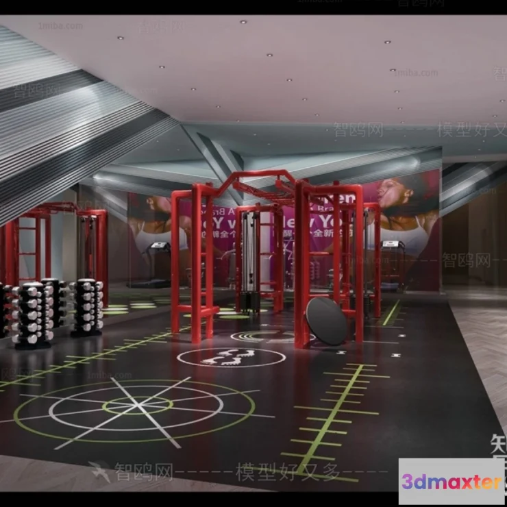 1369328 - GYM - 3D Interior Scene - 3D Models - 104 3D Max