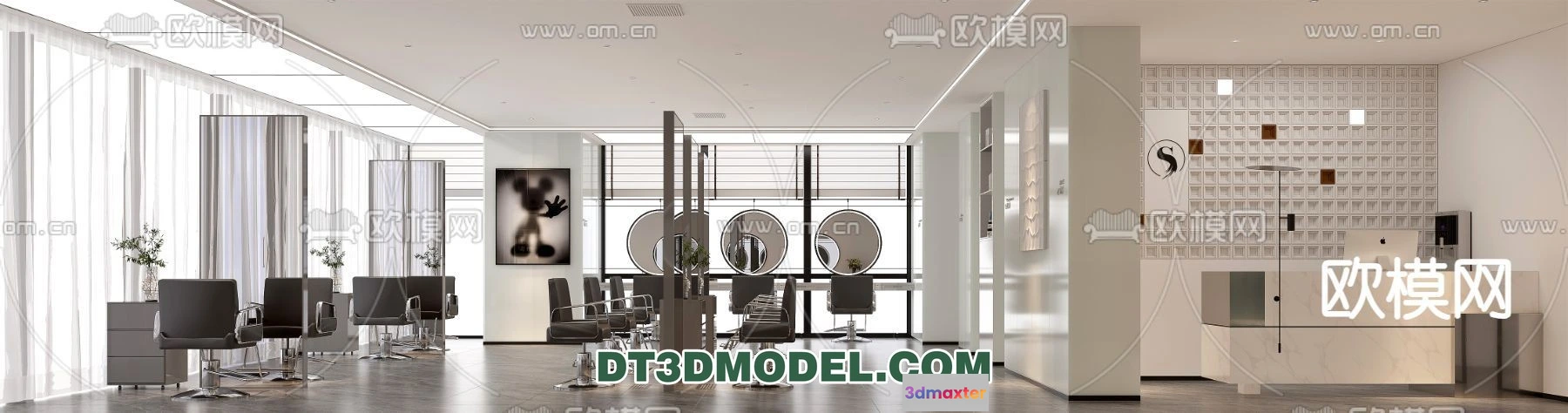 1369346 - Hair Salon - 3D Interior Scene - 018 3D Max