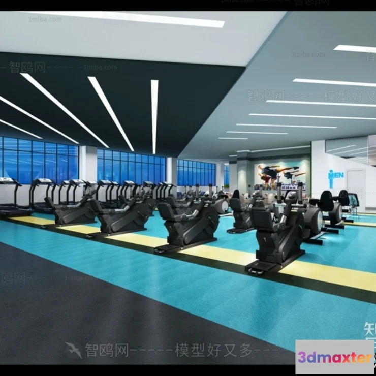 1369400 - GYM - 3D Interior Scene - 3D Models - 105 3D Max