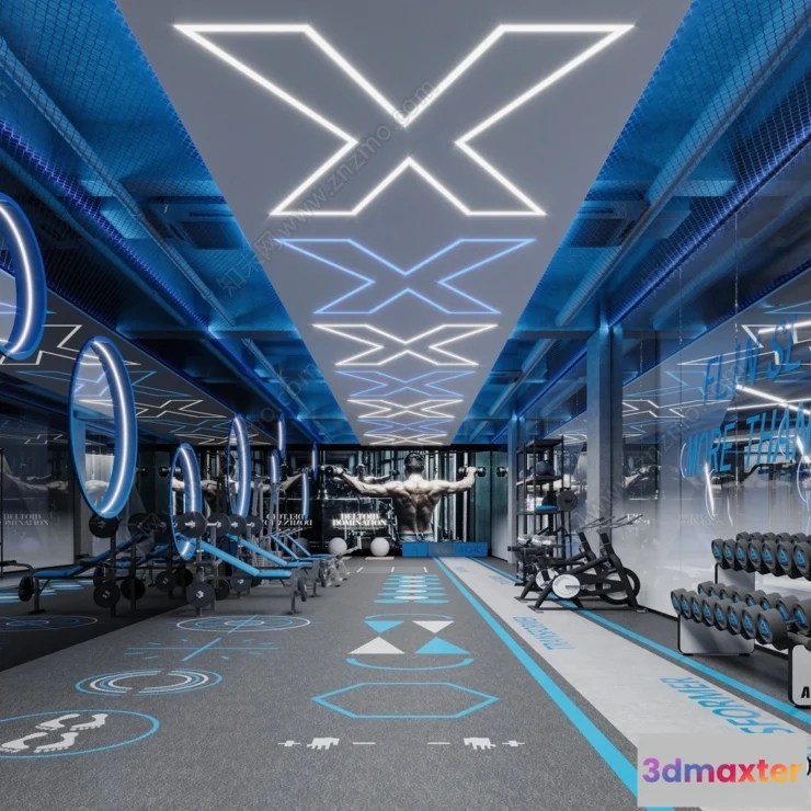 1369903 - GYM - 3D Interior Scene - 3D Models - 112 3D Max
