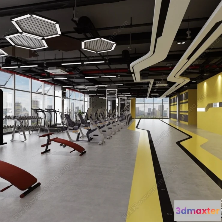 1369965 - GYM - 3D Interior Scene - 3D Models - 113 3D Max