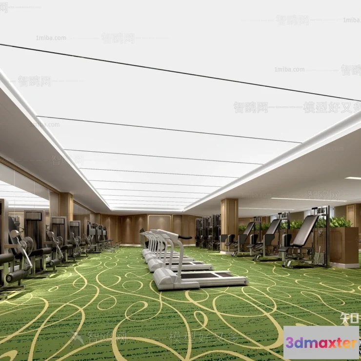 1370106 - GYM - 3D Interior Scene - 3D Models - 115 3D Max