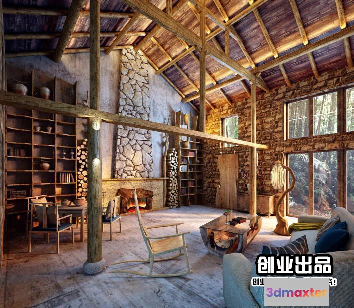 1370176 - Homestay 3D Interior Scene - 3D Models - 117 3D Max