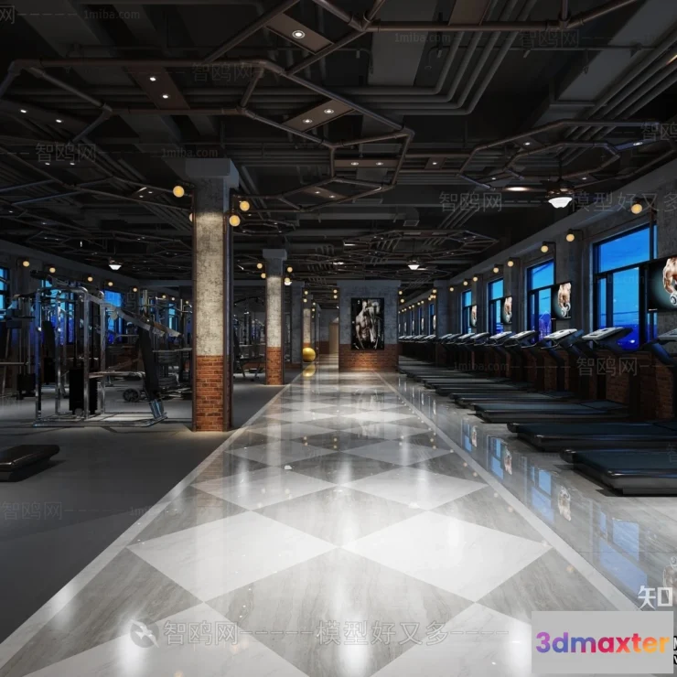 1370238 - GYM - 3D Interior Scene - 3D Models - 117 3D Max