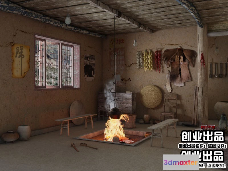 1370240 - Homestay 3D Interior Scene - 3D Models - 118 3D Max